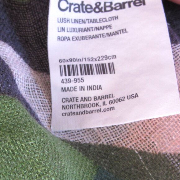 Crate & Barrel Large Pure Linen Tablecloth - Picture 3 of 5
